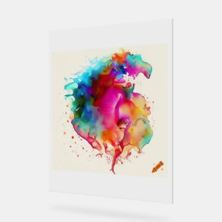 Water colour modern graphics art acrylic sign