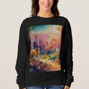 water colour nature art design sweatshirt