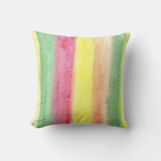 water colour painted abstract cushion