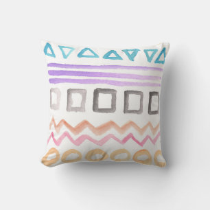 water colour painted abstract cushion
