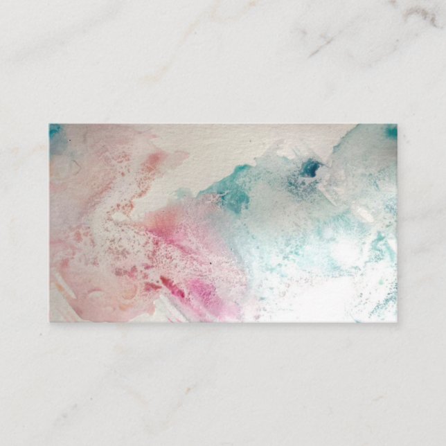 Water Colour Painted Natural Texture Business Card (Front)