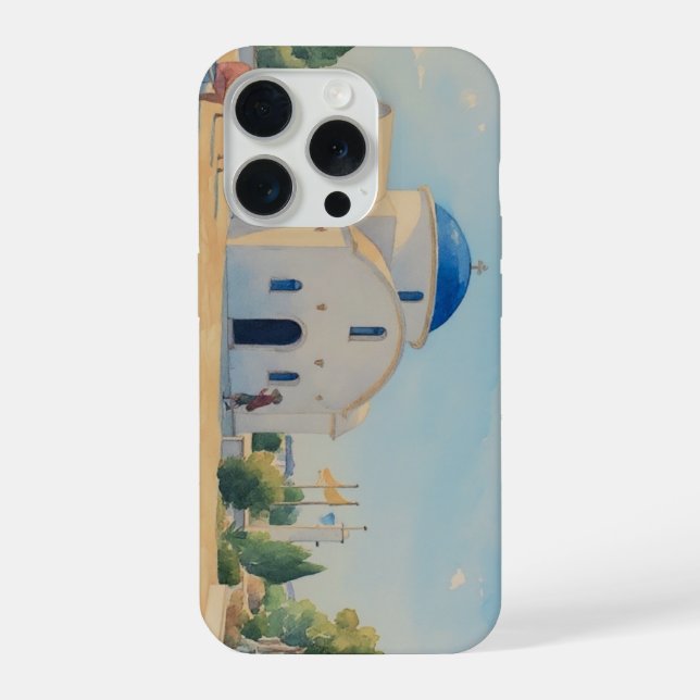 Water colour painting style image of St. Nicholas iPhone Case (Back)
