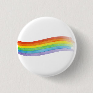 Water Colour Pride Rainbow 3 Cm Round Badge