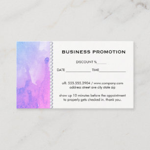 Water Colour Promotional Discount Card