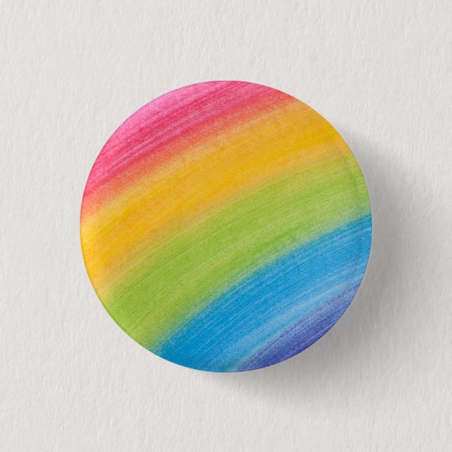 Water Colour Rainbow 3 Cm Round Badge (Front)