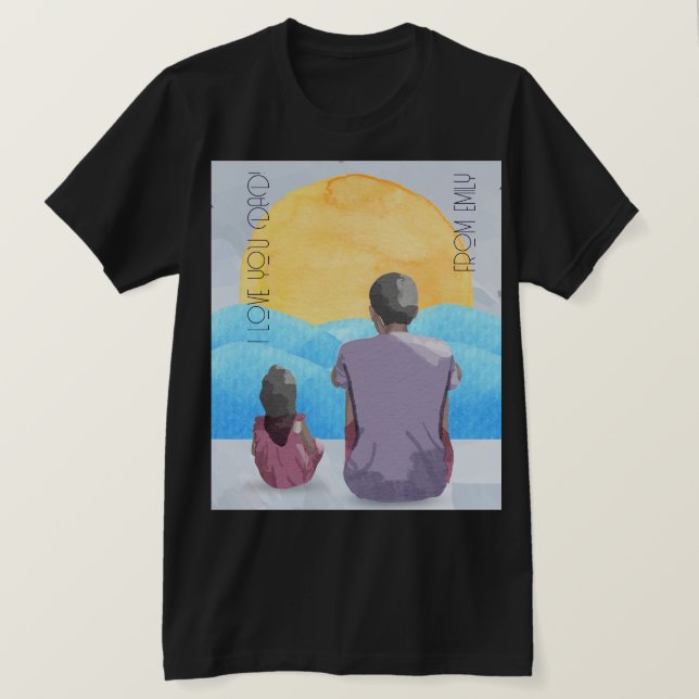 Water colour Sea view for Dad T-Shirt (Design Front)