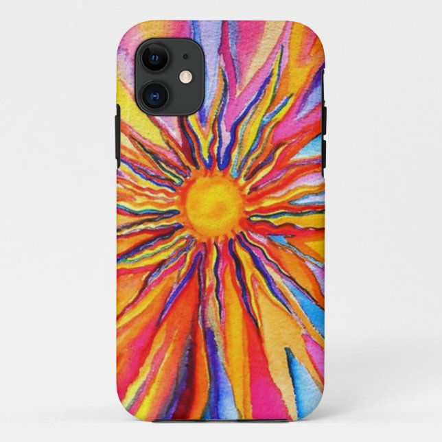 Water Colour Sun Iphone Case (Back)