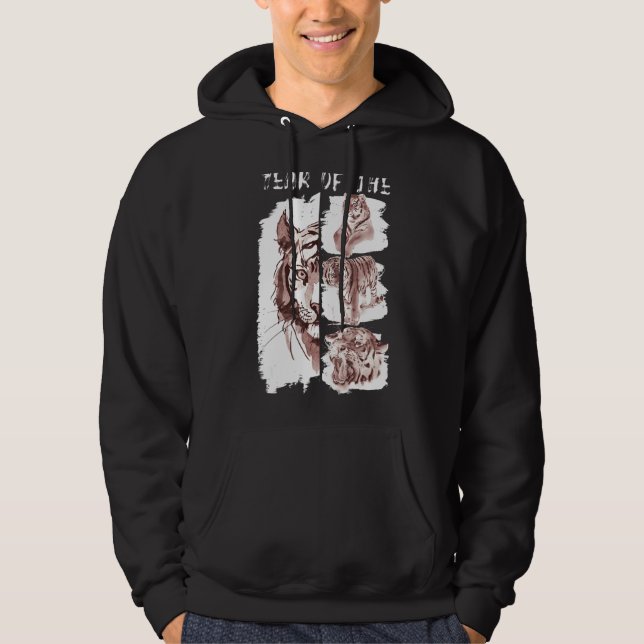 Water Colour Tiger Head 2022 Year Of The Tiger Zod Hoodie (Front)