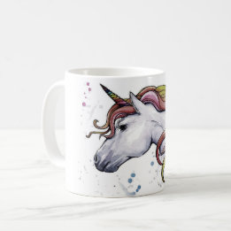 Water Colour Unicorn Coffee Mug