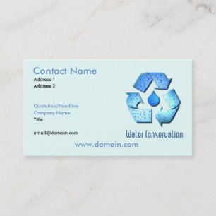 Water Conservation Business Card