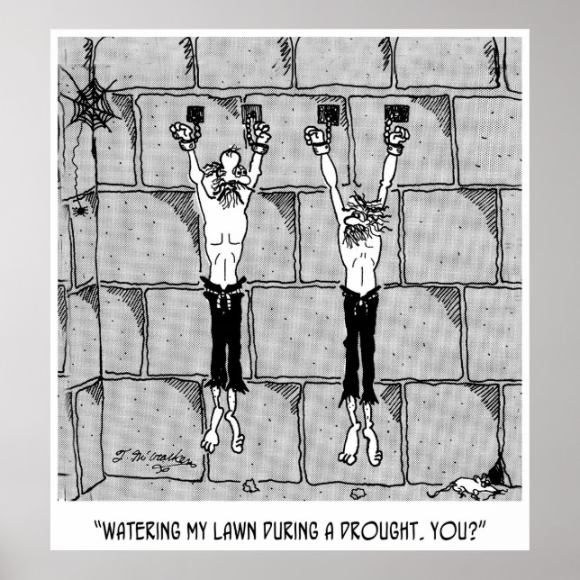 Water Conservation Cartoon 9470 Poster (Front)