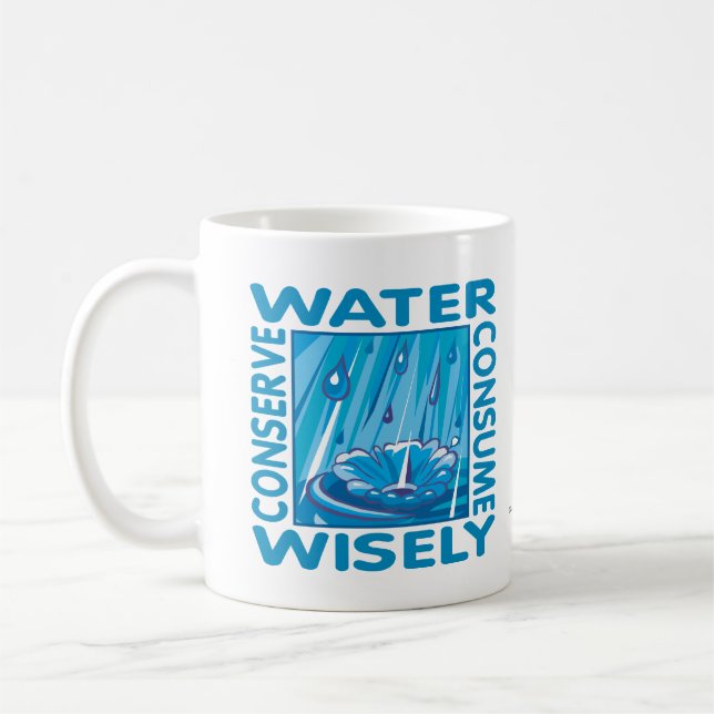 Water Conservation Coffee Mug (Left)