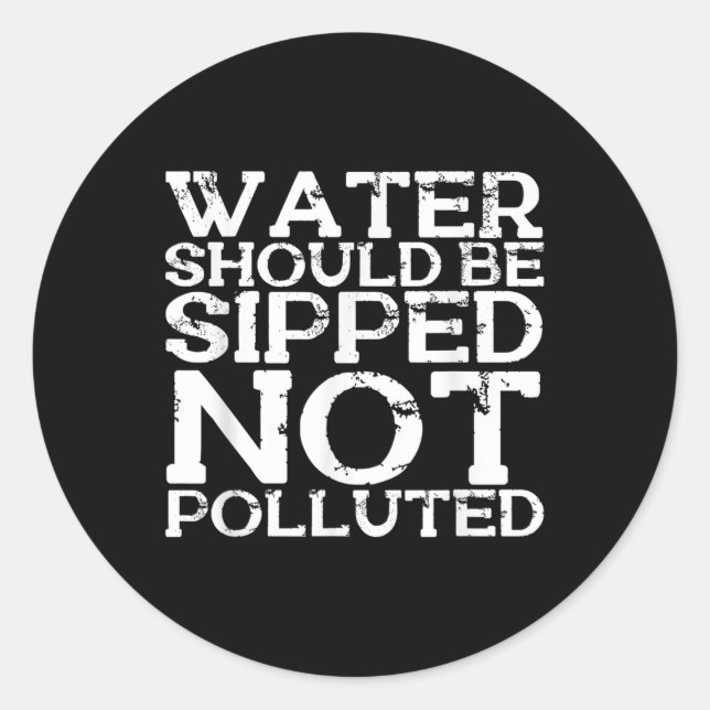 Water Conservation Environmental Protection World Classic Round Sticker (Front)