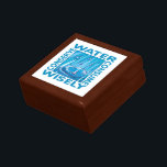 Water Conservation Gift Box<br><div class="desc">WATER CONSERVATION. For those who care about the consumption and conservation of our water resources, about the Earth’s environment, sustainability and about the future of the planet. Design features rain drops in hues of blue and white and says: Conserve Water - Consume Wisely. Great for those who use xeriscaping in...</div>