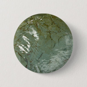 Water-Covered Rock Slab Nature Photo 6 Cm Round Badge