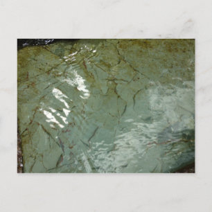 Water-Covered Rock Slab Nature Photo Postcard
