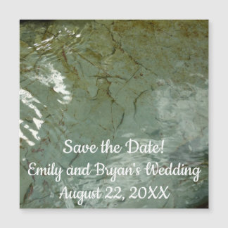 Water-Covered Rock Slab Nature Photo Save the Date