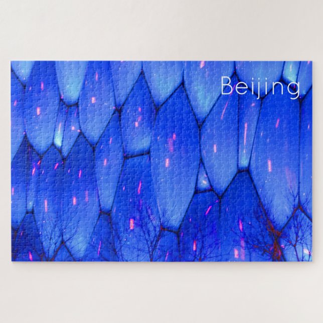 water cube beijing bubbles jigsaw puzzle (Horizontal)
