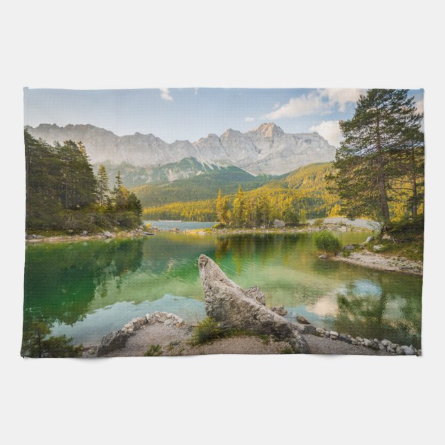 Water | Dachstein Mountains Lake Germany Tea Towel (Horizontal)