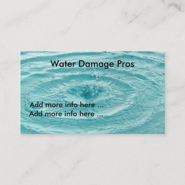 Water damage pros Business Card (Front)