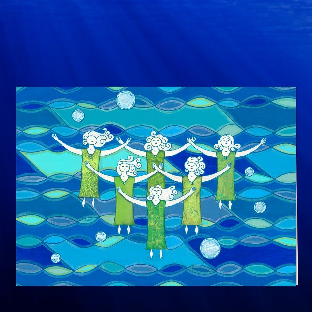 Water Dance Women and Waves Card (Creator Uploaded)