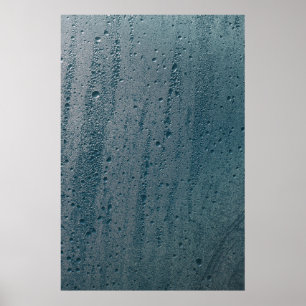 Water dew on glass poster