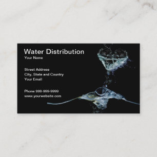 water distribution business card