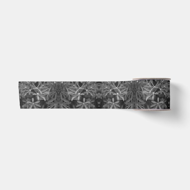 Water Dotted Leaves Satin Ribbon (Front)