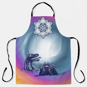 Water Dragon And Monster Crab Apron