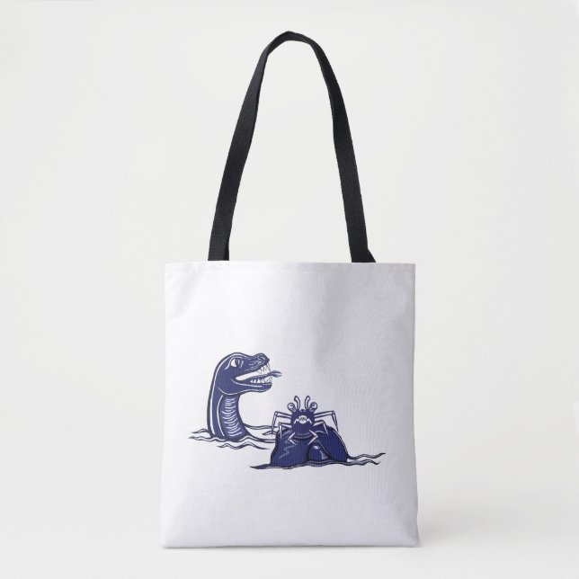 Water Dragon And Monster Crab Tote Bag (Front)