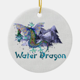 Water Dragon Ceramic Tree Decoration