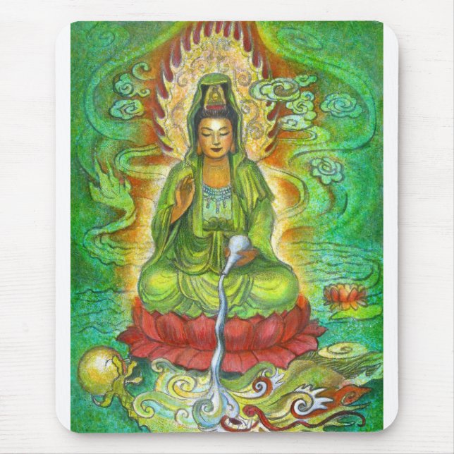 "Water Dragon" Kuan Yin Mouse Pad (Front)