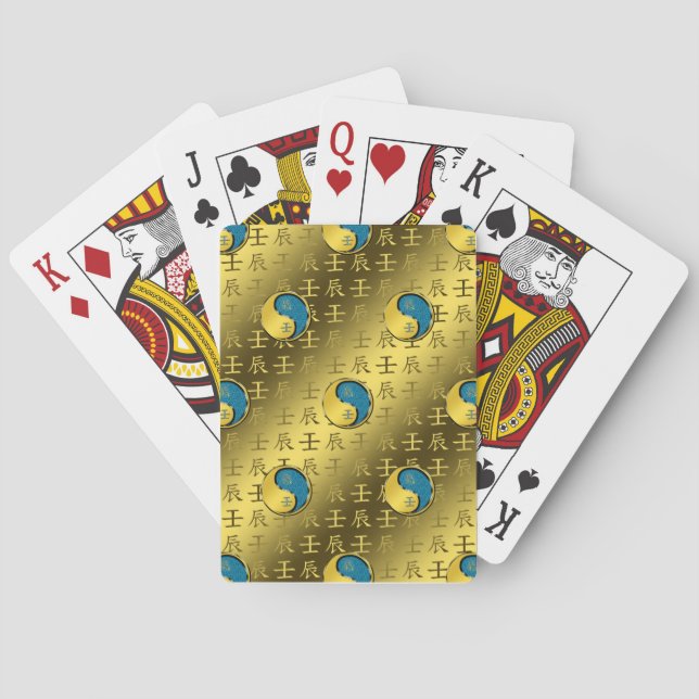 Water Dragon Playing Cards (Back)