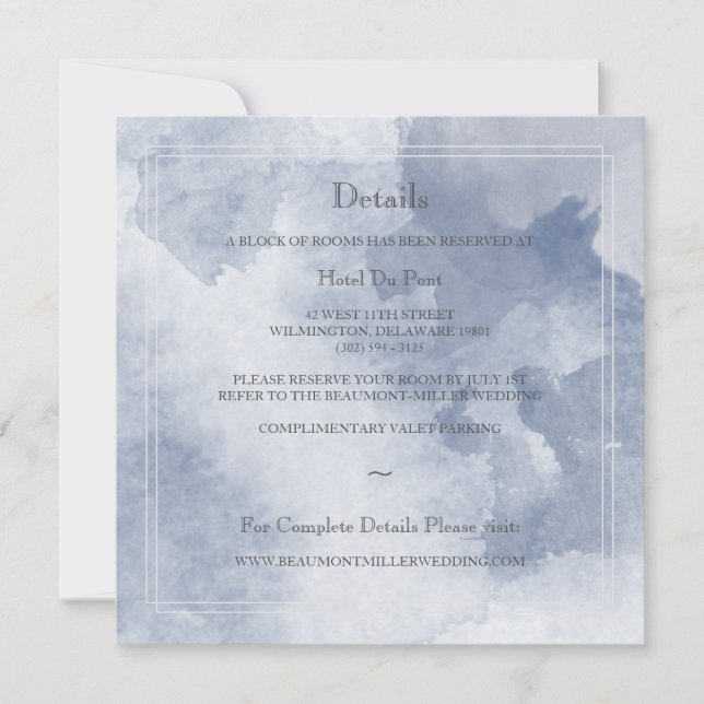 Water Dreams | Guest Information Card (Front)