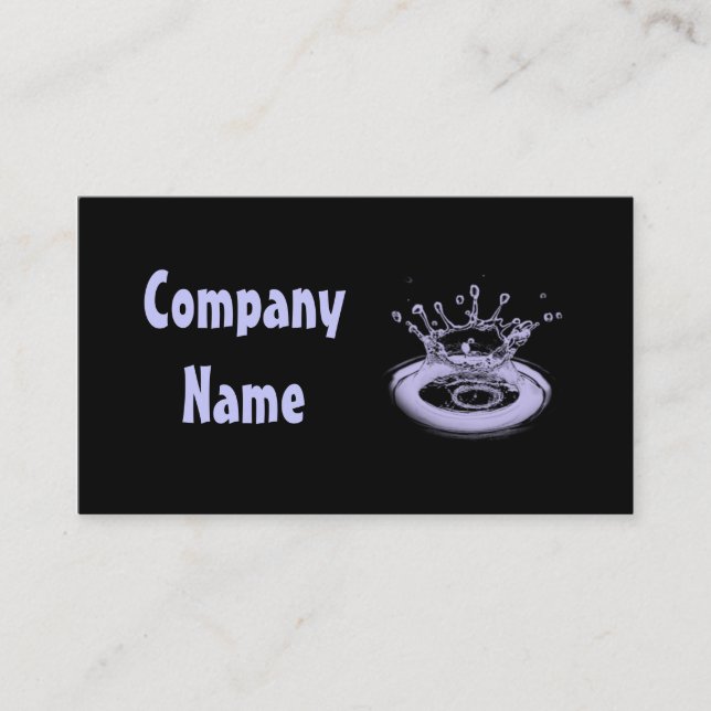 Water Drop Business Card (Front)