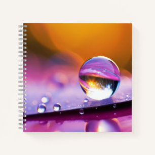 Water Drop Dewdrop Nature Serene Calm Notebook