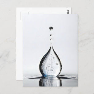 Water drop macro postcard