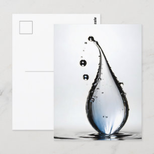 Water drop macro postcard