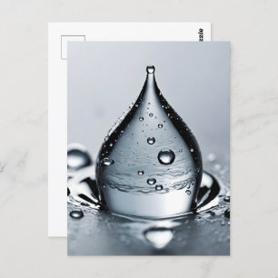Water drop macro postcard