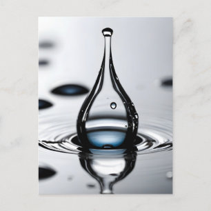 Water drop macro postcard
