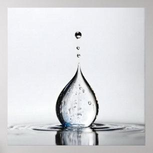 Water drop macro poster
