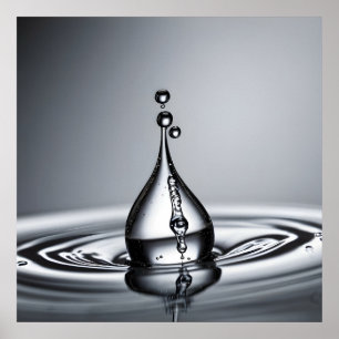 Water drop macro poster