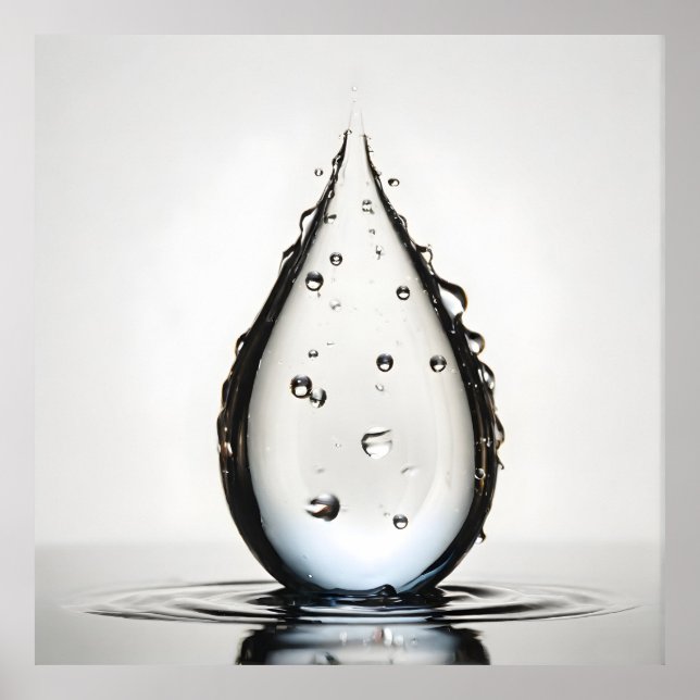 Water drop macro poster (Front)