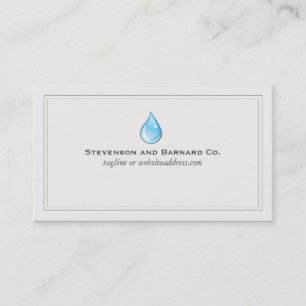 Water Drop Plumber Business Card