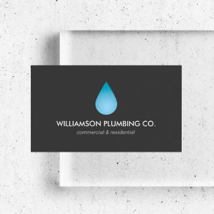 Water Drop Plumbing, Plumbers Business Card