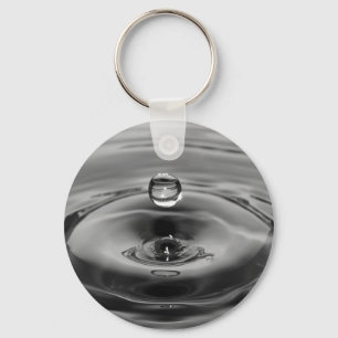 Water drop slow motion art design key ring