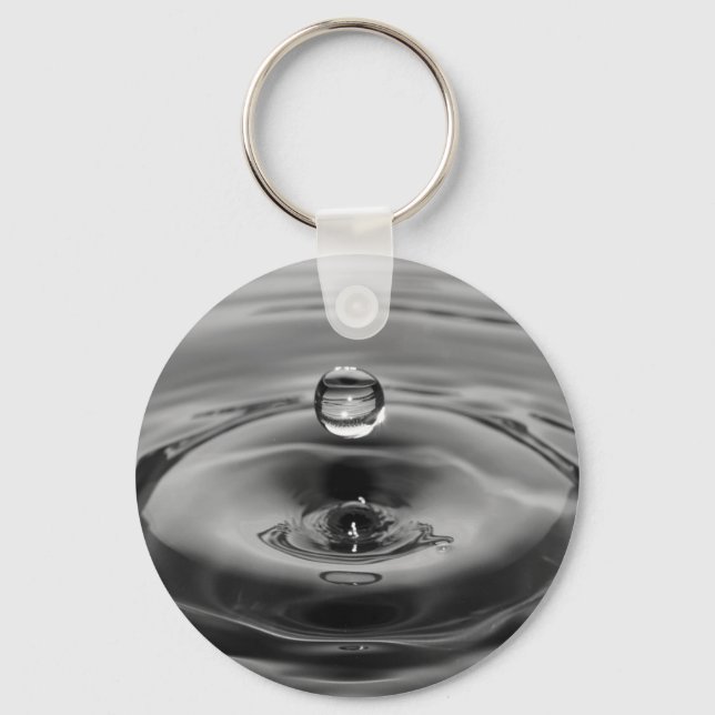 Water drop slow motion art design key ring (Front)