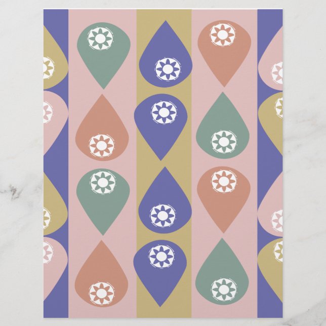 Water Droplet Scrapbook Paper (Front)