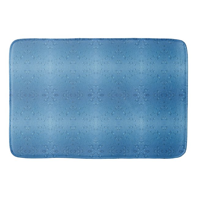 Water Droplets Against Blue Sky Bath Mat (Front)