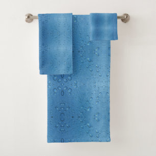 Water Droplets Against Blue Sky Bath Towel Set